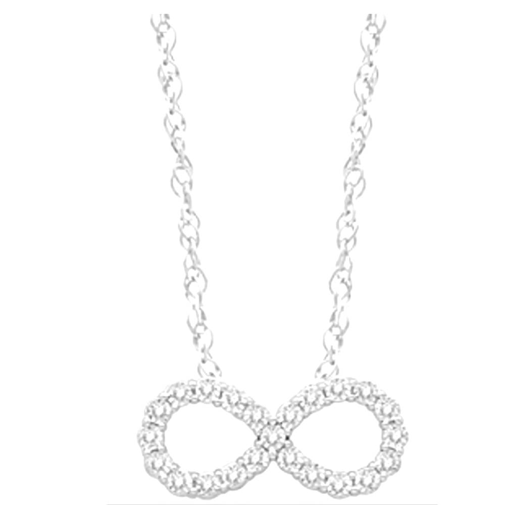 .925 SS  Diamond  Pendant Necklace With Gift Box